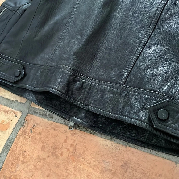 ALLSAINTS All Saints Kushiro Leather Biker Jacket Size Men's Small MSRP$670 - Picture 15 of 16